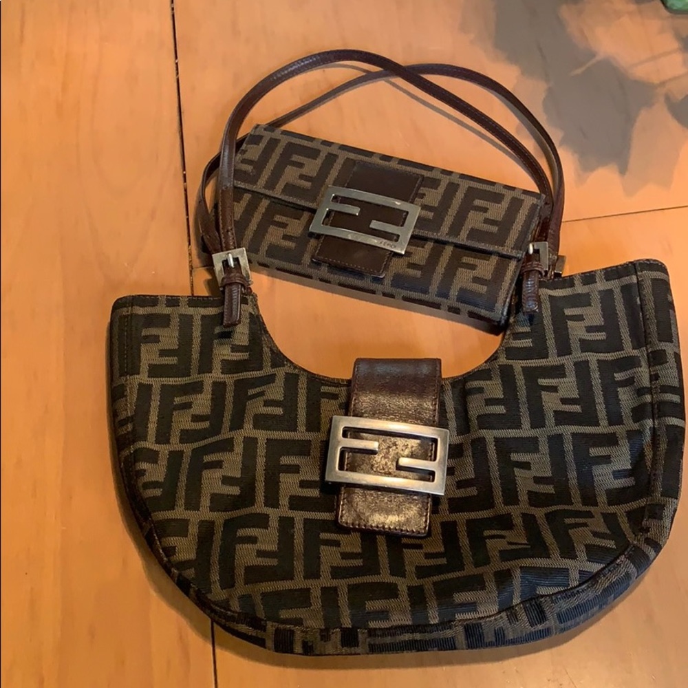 Fendi shoulder bag and wallet.